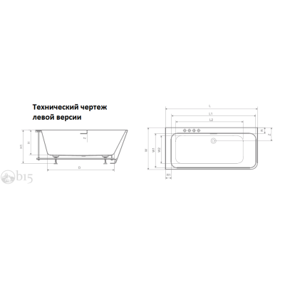 Ванна акрилова Radaway Gloria кутова 160x73 в комплекті з ніжками / права WA1-54-160x073P