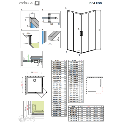 Душова кабіна RADAWAY Idea White KDD 90Lx120R 387060-04-01L+387064-04-01R Душова кабіна RADAWAY Idea White KDD 90Lx120R 387060-04-01L+387064-04-01R