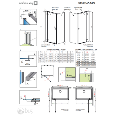 Душевая кабина RADAWAY Essenza Black KDJ 120Lx90x200 1385042-54-01L+1384050-01-01 Душевая кабина RADAWAY Essenza Black KDJ 120Lx90x200 1385042-54-01L+1384050-01-01