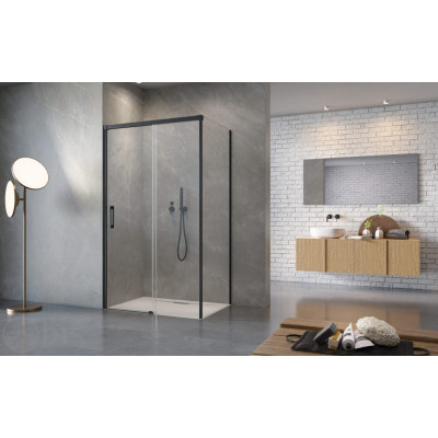 Душевая кабина RADAWAY Idea Black KDS 100Lx100R 10115100-54-01L+10117100-01-01