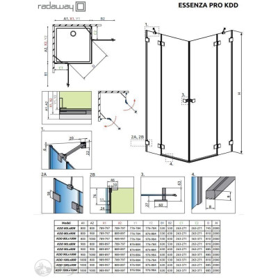 Душова кабіна RADAWAY Essenza Pro Gold KDD 100Lx100Rx200 10096100-09-01L+10096100-09-01R Душова кабіна RADAWAY Essenza Pro Gold KDD 100Lx100Rx200 10096100-09-01L+10096100-09-01R