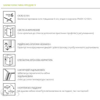 Душова кабіна RADAWAY Torrenta PDJ 90x90x195 права 131800-01-01 Душова кабіна RADAWAY Torrenta PDJ 90x90x195 права 131800-01-01