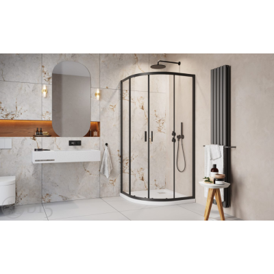 Душевая кабина 90x90 RADAWAY Alienta Black A стекло прозрачное 10229090-54-01