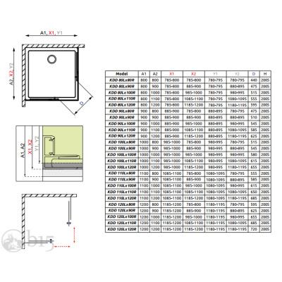 Душевая кабина RADAWAY Idea KDD 80Lx100R 387061-01-01L+387062-01-01R Душевая кабина RADAWAY Idea KDD 80Lx100R 387061-01-01L+387062-01-01R