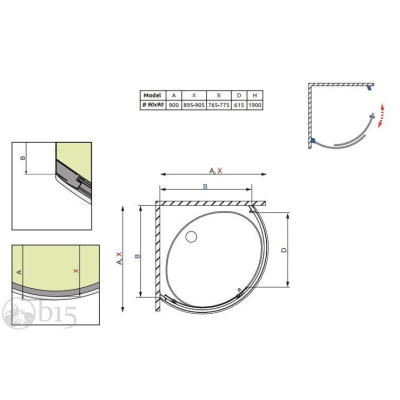 Душова кабіна RADAWAY Premium Plus B 90x90x190 скло прозоре 30473-01-01N Душова кабіна RADAWAY Premium Plus B 90x90x190 скло прозоре 30473-01-01N