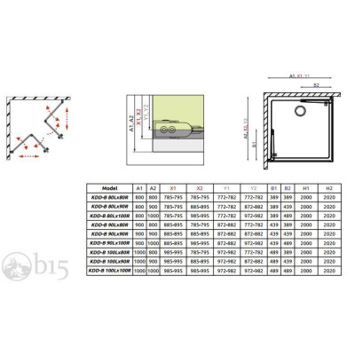 Душова кабіна RADAWAY Fuenta New KDD-B 100Lx100Rx200 384072-01-01L+384072-01-01R Душова кабіна RADAWAY Fuenta New KDD-B 100Lx100Rx200 384072-01-01L+384072-01-01R