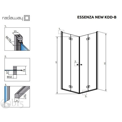 Душова кабіна RADAWAY Essenza KDD-B 90Lx90Rx200 385071-01-01L+385071-01-01R Душова кабіна RADAWAY Essenza KDD-B 90Lx90Rx200 385071-01-01L+385071-01-01R