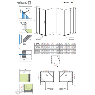 Душова кабіна RADAWAY Torrenta KDJ 90x90x195 132202-01-01L Душова кабіна RADAWAY Torrenta KDJ 90x90x195 132202-01-01L