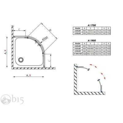Душова кабіна RADAWAY Premium Plus A 90x90x190 скло графіт 30403-01-05N Душова кабіна RADAWAY Premium Plus A 90x90x190 скло графіт 30403-01-05N
