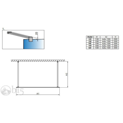 Душевая перегородка RADAWAY Modo New I 120 см. 388124-01-01 Душевая перегородка RADAWAY Modo New I 120 см. 388124-01-01