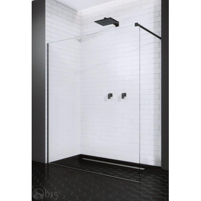 Душевая перегородка RADAWAY Modo New Black II 130 см. профиль черный 389134-54-01