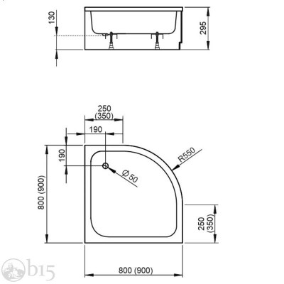 Душовий піддон RADAWAY Samos A 90 90x90 4S99300-03 Душовий піддон RADAWAY Samos A 90 90x90 4S99300-03