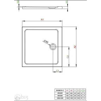 Душовий піддон RADAWAY Doros Plus C 80x80 SDRPC8080-01 Душовий піддон RADAWAY Doros Plus C 80x80 SDRPC8080-01