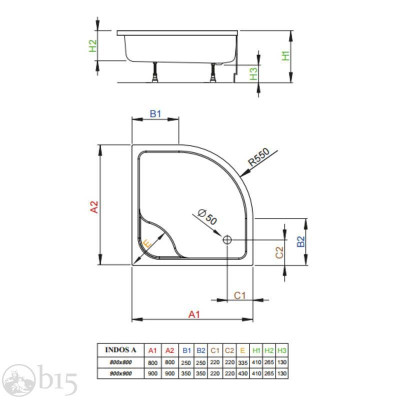 Душевой поддон RADAWAY Indos A 90x90 SIA9090-01 Душевой поддон RADAWAY Indos A 90x90 SIA9090-01