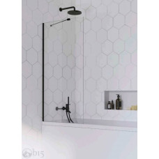 Стеклянная шторка для ванны RADAWAY Idea Black PNJ 90 см стекло прозрачное 10001090-54-01