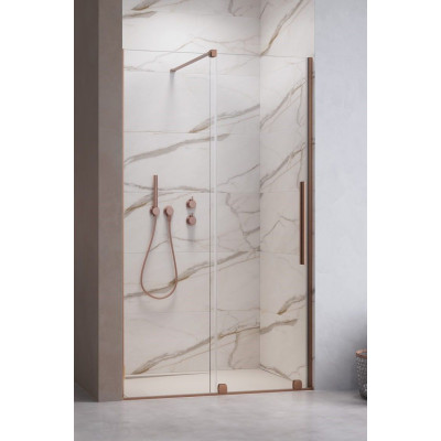 Душевая дверь RADAWAY Furo Brushed Copper DWJ 120 см левая стекло прозрачное 10107622-93-01L+10110580-01-01