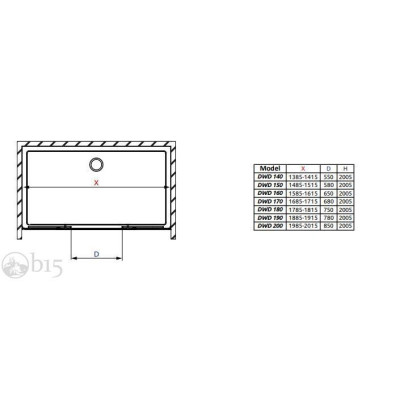 Душевая дверь RADAWAY Idea Gold DWD 150 см 387125-09-01 Душевая дверь RADAWAY Idea Gold DWD 150 см 387125-09-01