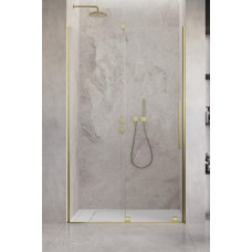 Душевая дверь RADAWAY Furo Brushed Gold DWJ 130 см левая стекло прозрачное 10107672-99-01L+10110630-01-01