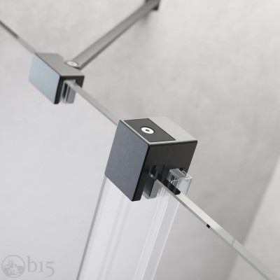 Душевая дверь RADAWAY Furo Brushed GunMetal DWD 160 см стекло прозрачное 10108438-92-01+10111392-01-01