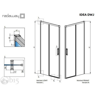 Душевая дверь RADAWAY Idea Black DWJ 140 см 387018-54-01R Душевая дверь RADAWAY Idea Black DWJ 140 см 387018-54-01R