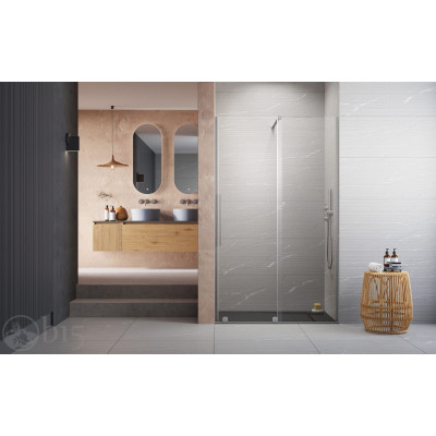 Душевая дверь RADAWAY Furo Brushed Nickel DWJ 140 см правая стекло прозрачное 10107722-91-01R+10110680-01-01