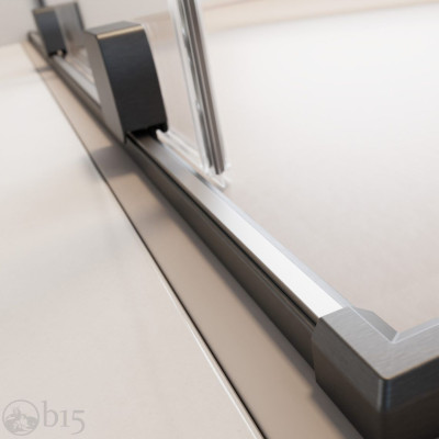 Душові двері RADAWAY Furo Brushed GunMetal DWJ 160 см ліва скло прозоре 10107822-92-01L+10110780-01-01
