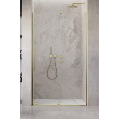 Душові двері RADAWAY Furo Brushed Gold DWJ 140 см права скло прозоре 10107722-99-01R+10110680-01-01