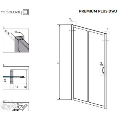 Душевая дверь RADAWAY Premium Plus DWJ 130 см стекло фабрик 33333-01-06N Душевая дверь RADAWAY Premium Plus DWJ 130 см стекло фабрик 33333-01-06N