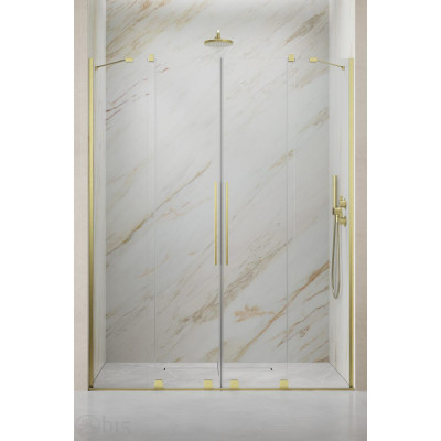 Душові двері RADAWAY Furo Brushed Gold DWD 160 см скло прозоре 10108438-99-01+10111392-01-01