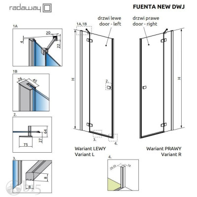Душевая дверь RADAWAY Fuenta New DWJ 110 см 384015-01-01L Душевая дверь RADAWAY Fuenta New DWJ 110 см 384015-01-01L