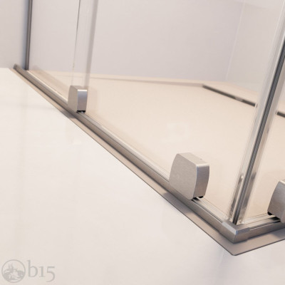 Душові двері RADAWAY Furo Brushed Nickel DWJ 100 см праві скло прозоре 10107522-91-01R+10110480-01-01