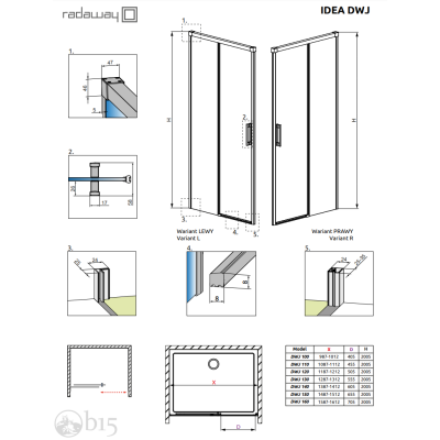 Душові двері RADAWAY Idea White DWJ 100 см 387014-04-01R Душові двері RADAWAY Idea White DWJ 100 см 387014-04-01R