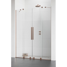 Душові двері RADAWAY Furo Brushed Copper DWD 140 см скло прозоре 10108388-93-01+10111342-01-01