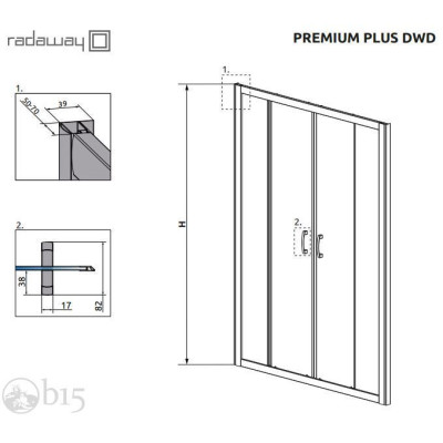 Душевая дверь RADAWAY Premium Plus DWD 150 см стекло прозрачное 33393-01-01N Душевая дверь RADAWAY Premium Plus DWD 150 см стекло прозрачное 33393-01-01N