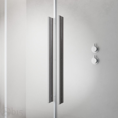 Душові двері RADAWAY Furo Brushed Nickel DWD 160 см скло прозоре 10108438-91-01+10111392-01-01