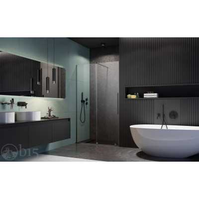 Душевая дверь RADAWAY Furo Brushed GunMetal DWJ 130 см левая стекло прозрачное 10107672-92-01L+10110630-01-01