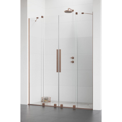 Душові двері RADAWAY Furo Brushed Copper DWD 160 см скло прозоре 10108438-93-01+10111392-01-01
