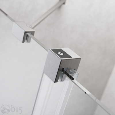 Душові двері RADAWAY Furo Brushed Nickel DWJ 120 см праві скло прозоре 10107622-91-01R+10110580-01-01