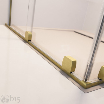 Душові двері RADAWAY Furo Brushed Gold DWJ 110 см ліва скло прозоре 10107572-99-01L+10110530-01-01