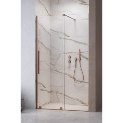 Душові двері RADAWAY Furo Brushed Copper DWJ 110 см права скло прозоре 10107572-93-01R+10110530-01-01