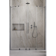 Душові двері RADAWAY Furo Brushed GunMetal DWD 140 см скло прозоре 10108363-92-01+10111317-01-01