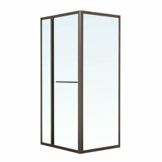 CRUZE душевая кабина 90*90*200см, тип двери COME IN, профиль metal gun, прозрачное стекло