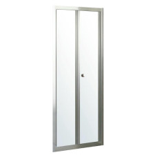 Дверь bifold 90*195, профиль хром, стекло прозрачное 5мм.