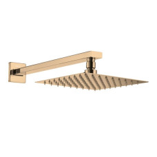 CASCADA R85 душ верхний, 250*250 мм, кронштейн, SS, cepillado bronce