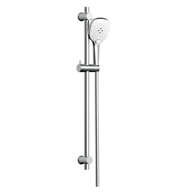 CASCADA B70 гарнитур душевой, лейка 120*247 мм, 3 режима, крышка blanco, штанга 80см, шланг 1500 мм PVC, cromo