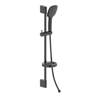CASCADA B55 гарнитур душевой, лейка 100*247мм, 3 режима, штанга 72 см, шланг PVC 150см, мыльница, de la noche