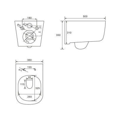 MEKKO rimless унітаз підвісний, сидіння duroplast MEKKO rimless унітаз підвісний, сидіння duroplast