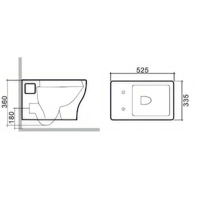 FLEX унітаз 52,5*33,5*36см підвісний, сидіння Duroplast Slim slow-closing FLEX унітаз 52,5*33,5*36см підвісний, сидіння Duroplast Slim slow-closing