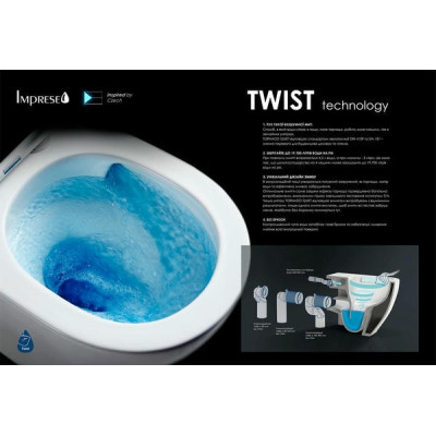 BILOVEC напольный унитаз с бачком (61*36,5*82,5 см, twist, сиденье duroplast)