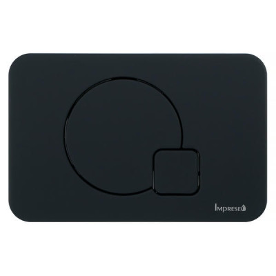 IMPRESE i7115, кнопка змиву, чорний soft-touch, пластик